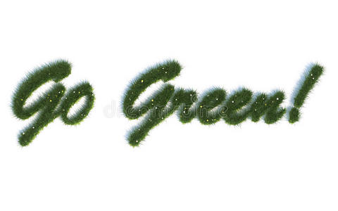 从写实的草中走出绿色系列符号图片