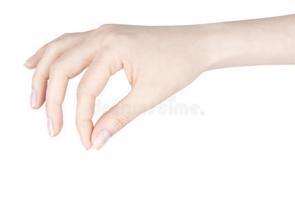 女人手拿东西照片