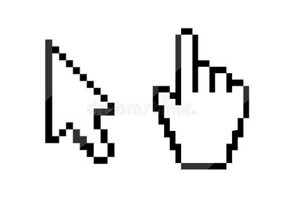 鼠标指针和箭头光标矢量图照片