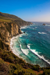 加利福尼亚州大苏尔太平洋沿岸美丽的海岸线