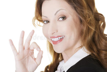 商业女人有完美的手势图片
