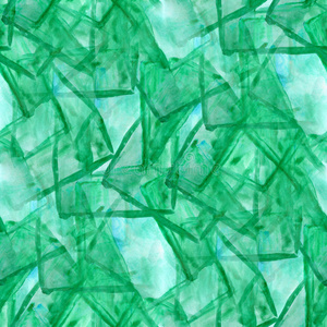 绿色抽象水彩无缝纹理