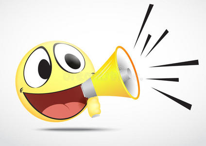 本文符号扬声器带有扬声器的表情符号照片