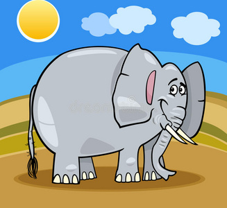 非洲象卡通插画
