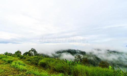 克拉姆山的山顶景色。