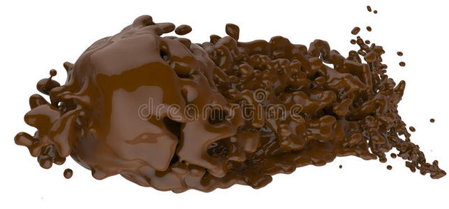 棕色热巧克力3d特写镜头