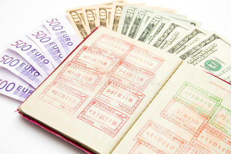 签证印章或符号设置意大利护照邮票背景国际商务旅行签证印章设置矢