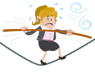 女商人巴迪走钢丝照片