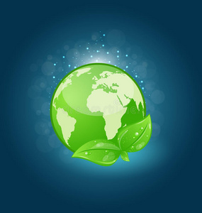 全球行星与生态绿叶