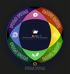 现代圆信息图形最小设计模板