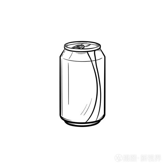 苏打汽水可以手绘素描图标插画-正版商用图片0n1khe-摄图新视界
