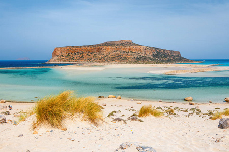 美丽的 Balos 海滩在克里特岛, 希腊