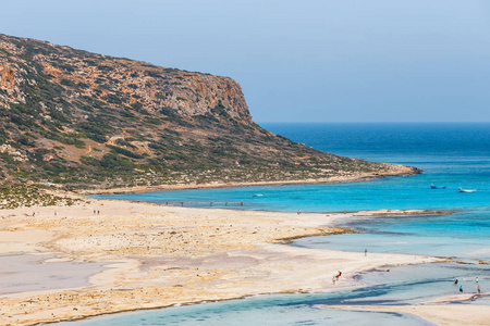 美丽的 Balos 海滩在克里特岛, 希腊