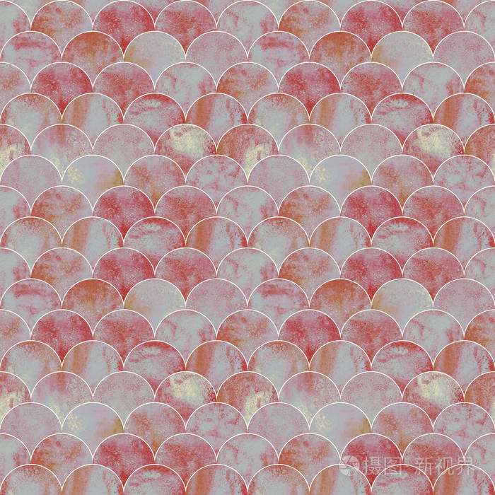 鱼鳞波日本无缝图案