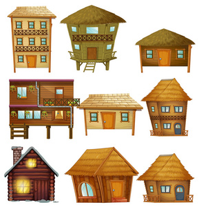 不同设计的小木屋图片