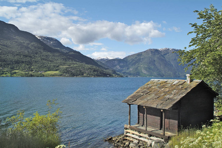 挪威，光泽，Sognefjord