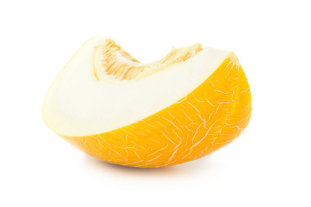 白色背景抠出一个孤立的黄色瓜