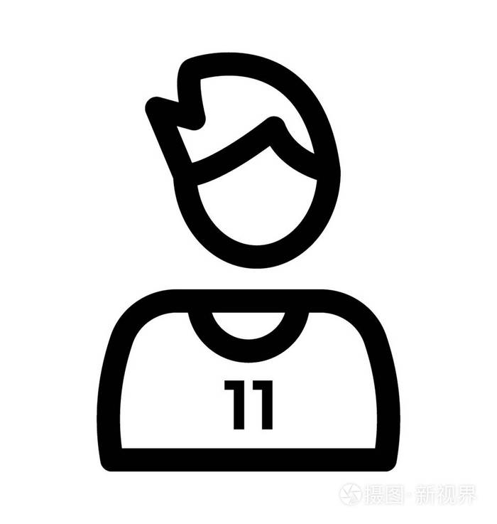 青年男子线矢量图标