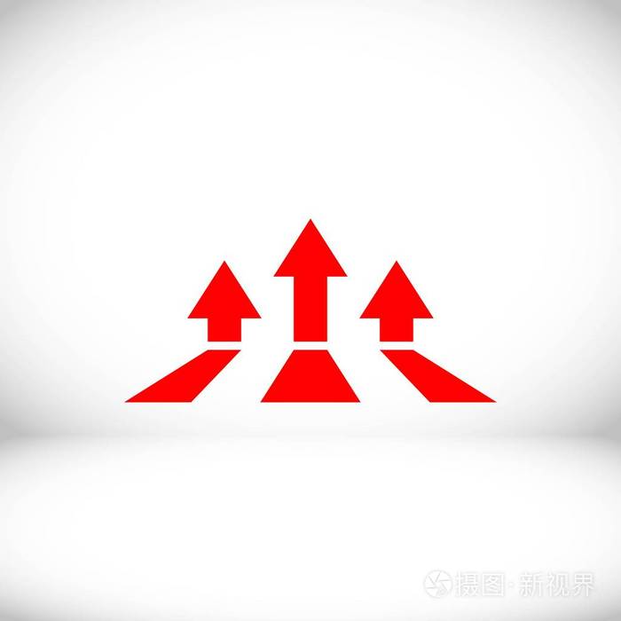 多彩的书签和箭头图标股票矢量插图平面设计