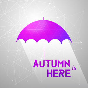 秋季背景与伞
