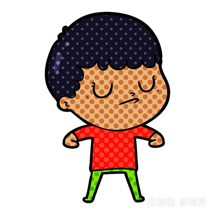 卡通坏小子的矢量插图