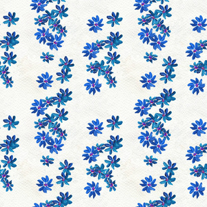 无缝模式与蓝色的花