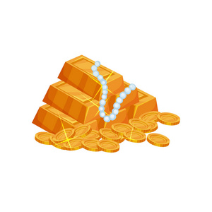 海盗宝藏的概念.用于移动游戏界面的卡通平面矢量元件照片