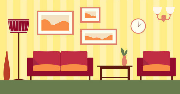 客厅装修壁纸图图片