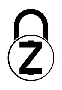 zcash 电子安全锁, 矢量图标