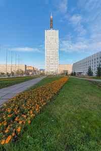 阿尔汉格尔斯克。市政厅。列宁广场。摩天大楼