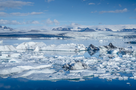 冰岛冰，环礁湖 jokulsarlon