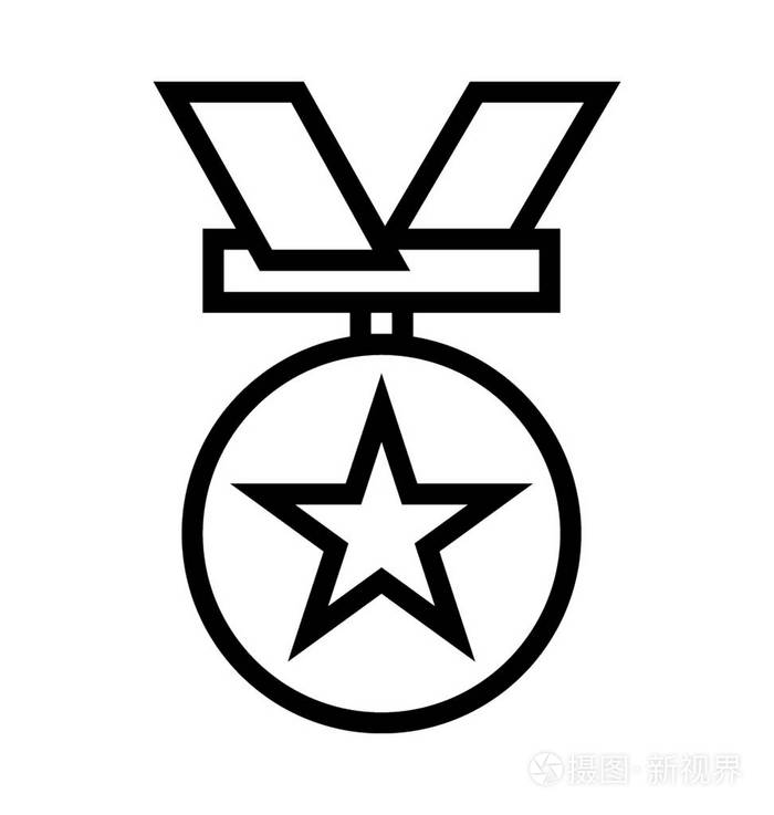 红星奖章矢量图标插画-正版商用图片0n2qwq-摄图新视界