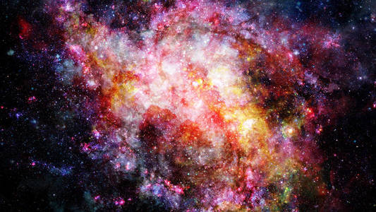 爆炸超新星明亮的星星云。遥远的星系新年烟花。抽象图像。由 Nasa 提供的这幅图像的元素