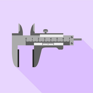 钢制卡尺图标, 扁平式