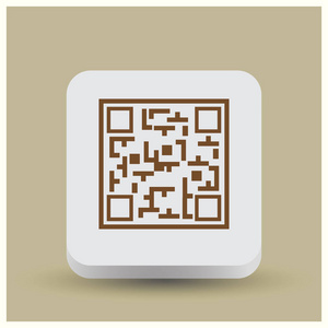 Qr 代码图标。Web 矢量风格