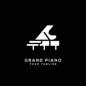 三角钢琴logo设计图片