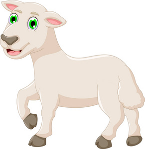 宝贝山羊吻可爱的小宝贝山羊卡通摆姿势照片