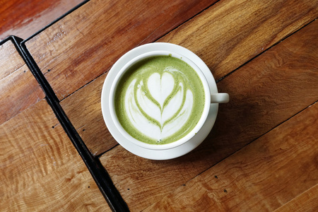 绿茶抹茶拿铁照片
