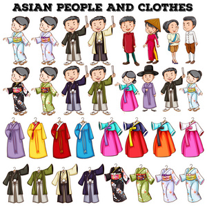 亚洲人和衣服