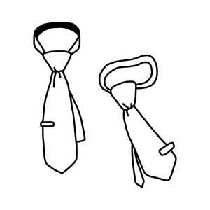 领带画法素描图片
