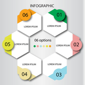 抽象信息图表编号选项模板。矢量图。可以用于工作流布局 图 业务步骤选项 横幅 网页设计
