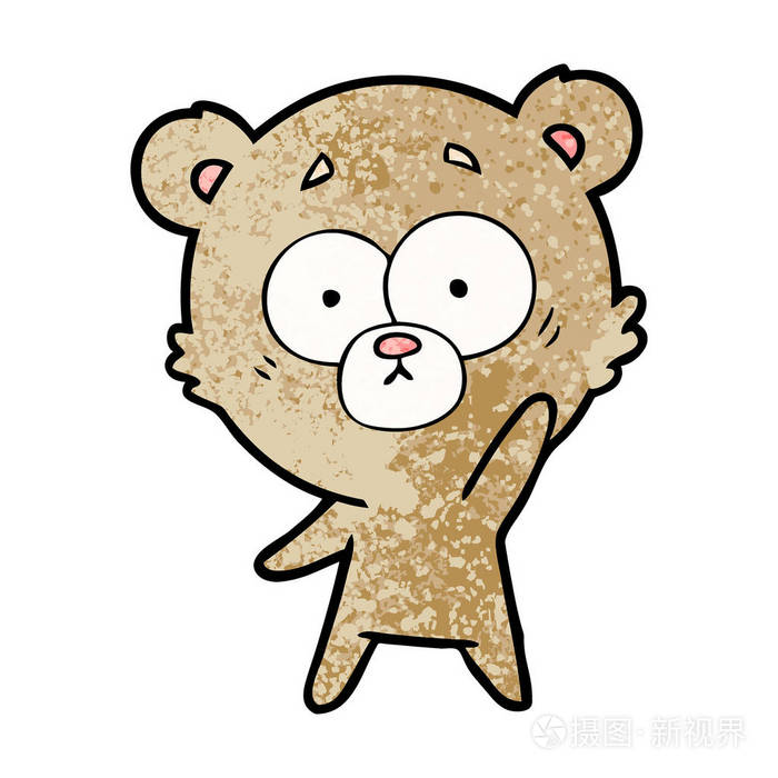 熊卡通人物的矢量插图