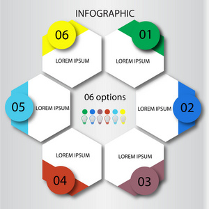 抽象信息图表编号选项模板。矢量图。可以用于工作流布局 图 业务步骤选项 横幅 网页设计