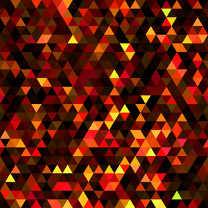 抽象的橙色无缝图案的三角形。明亮的火 vecto