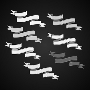 复古丝带横幅集照片