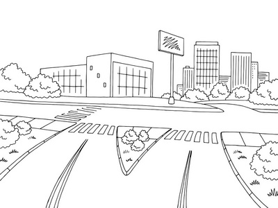 十字路口卡通图片