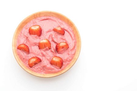 草莓冰沙碗