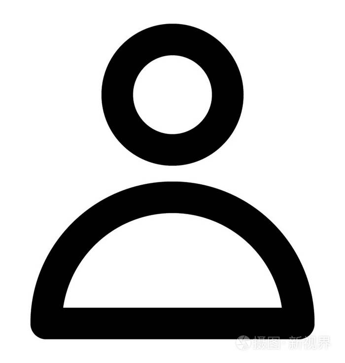 头像线矢量图标