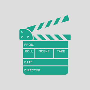 绿色的 clapperboard 图标