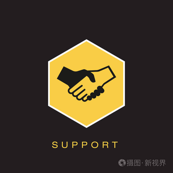 支持图标矢量图